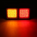 72LED Tail Lights Red Amber Brake Turn Signal Lamps 12V Pair for Trailer Truck Caravan