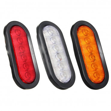 LED Stop Lights Side Marker Turn Signal Lamp Surface Mount Oval 17x8.2cm for Trailer Truck