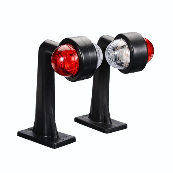 Pair LED Side Marker Lights Indicator Lamp 12V/24V Red White for Car Truck Trailer Lorry Van