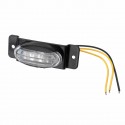 Yellow 24V LED Side Marker Lights License Plate Lamp Piranha Style with stand for Truck Trailer