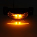 Yellow 24V LED Side Marker Lights License Plate Lamp Piranha Style with stand for Truck Trailer