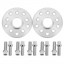 2x Alloy Hubcentric Wheel Spacer Shims 5x100/112 57.1 15mm Bolt For VW Volkswagen