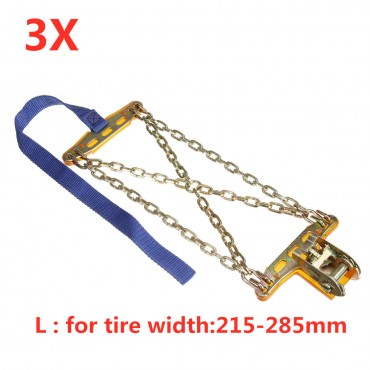 3X Universal Steel Truck Car Wheels Tyre Tire Snow Ice Chains Belt Winter Anti-skid Vehicles SUV Wheel Chain Mud Road Safe