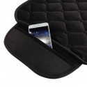 Car Front Seat Cover Auto Seat Cushion Faux Fur Soft Black Pad Mat Universal