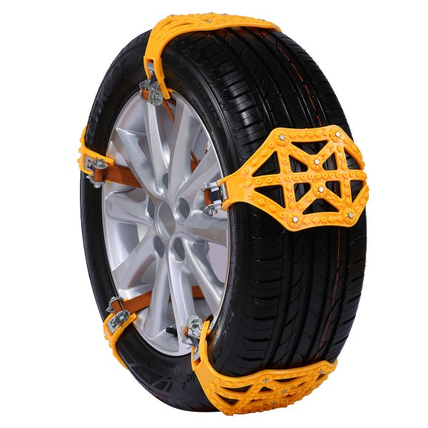 TPU Snow Chain 165-255mm Truck Car Wheel Tyre Anti-skid Safety Driving Belt Yellow for Ice Sand Muddy Offroad