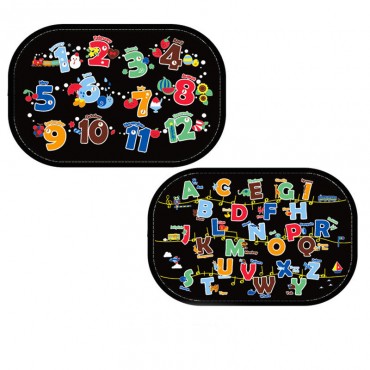 2pcs Cartoon Car Car Window Baby Sunshades Rear Side Window Sunshade Protect Window Film