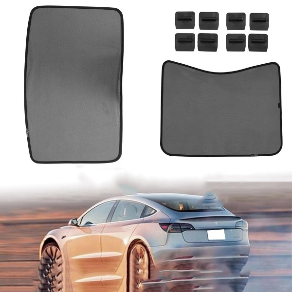 Mesh Roof Car Window Sunshade Shield Cover For Tesla Model 3 Skylight Screen Shade Curtain