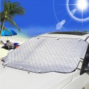 Silver Car Windshield Snow Cover Sun Shade Protector with Magnets for CRVs Trucks SUVs RVs