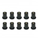 10PCS M5/M4/M6 Motorcycles Windshield Windscreen Bolts Kit Metric Rubber Well Nuts