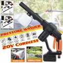 20V Cordless Portable Pressure Cleaner Washer Car Mototcycle Courtyard Glass Cleaning