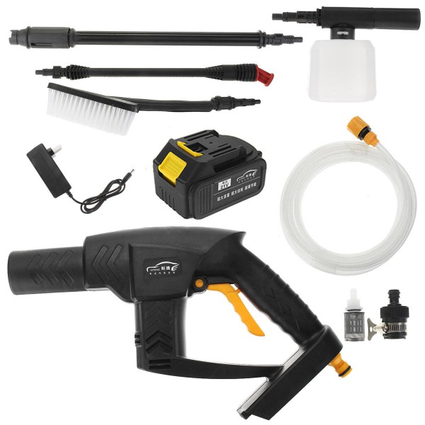 21V Cordless Pressure Washer Cleaner Water Hose Nozzle Kit + Battery/Charger