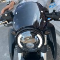 5-7inch Motorcycle Headlights Universal Windscreen Windshield Black For YAMAHA