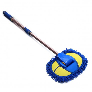 Adjustable Telescopic Wash Chenille Mop Wiping Soft Cleaning Brush Tool