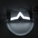 Universal 5-7inch Smoke Round Headlight Front Fairing Motorcycle Windshield Windscreen With LED