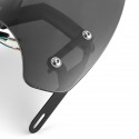 Universal 5-7inch Black Round Headlight Front Fairing Motorcycle Windshield Windscreen With LED