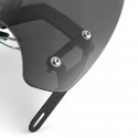 Universal 5-7inch Black Round Headlight Front Fairing Motorcycle Windshield Windscreen With LED