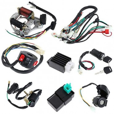 50cc 70cc 90cc 110cc CDI Wire Harness Assembly Wiring Kit Electric Start ATV QUAD