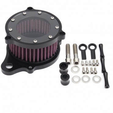 Motor Air Cleaner Intake Filter System Aluminum For Harley-Davidson Sports XL 883 1200 2004 2005 2006 2007 2008 2009 2010 2011 2012 2013 2014 2015