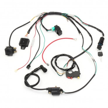 Wiring Harness Loom Solenoid Coil Rectifier CDI For 50cc 70cc 90cc 110cc 125cc ATV Quad Dirt Bike