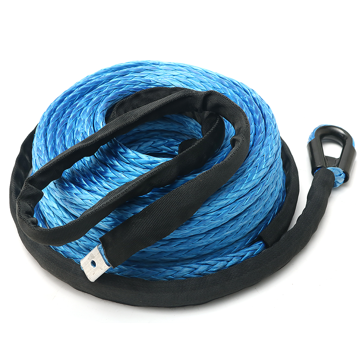 10mm-x-30m-Black-Synthetic-Winch-Rope-with-Aluminum-Hawse-Fairlead-ATV-Winch-Kit-1241593