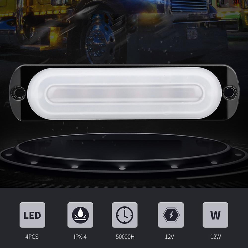 12V-24V-18W-6-LED-Strobe-Side-Light-Guide-Lamp-For-Truck-Car-RV-Boat-1761576