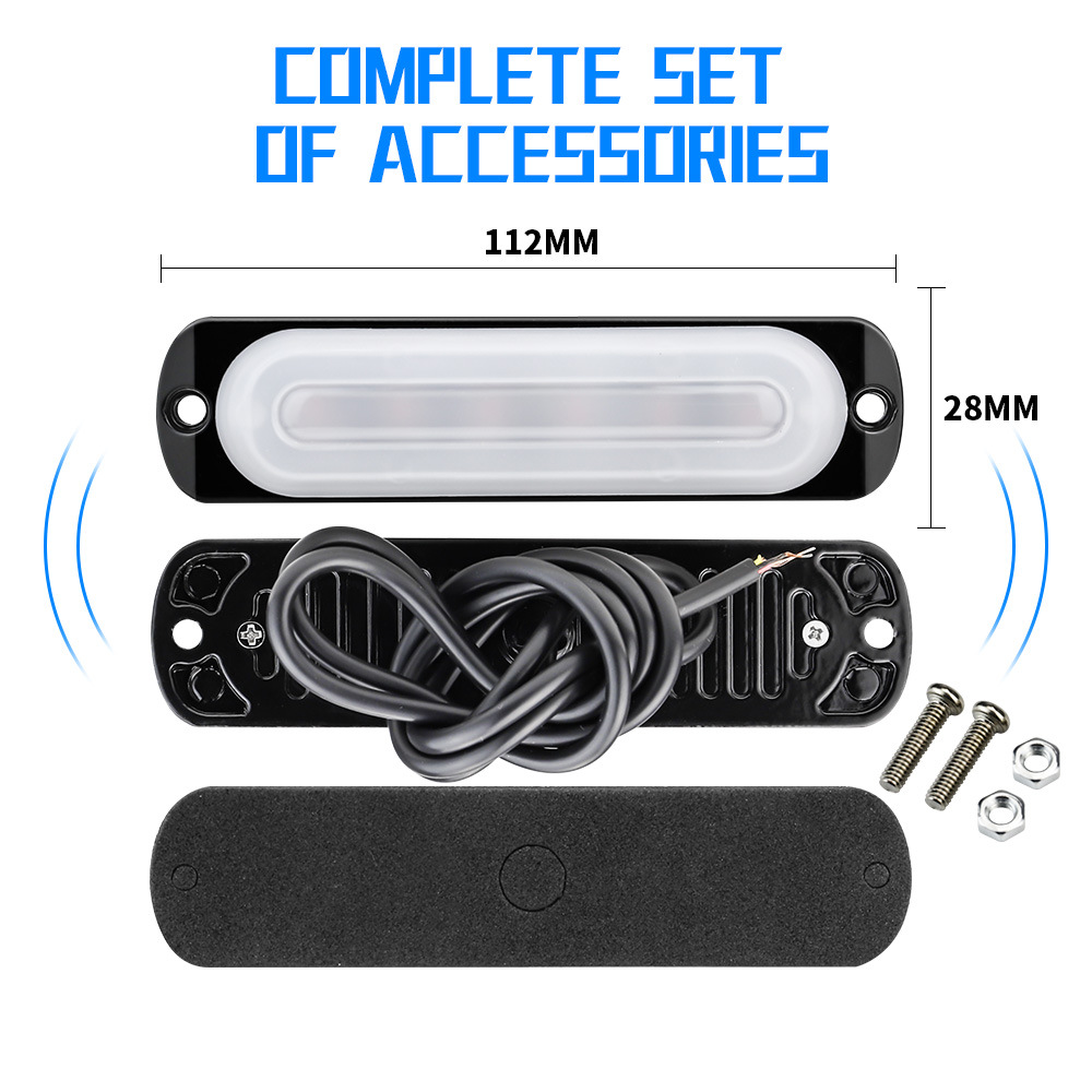 12V-24V-18W-6-LED-Strobe-Side-Light-Guide-Lamp-For-Truck-Car-RV-Boat-1761576