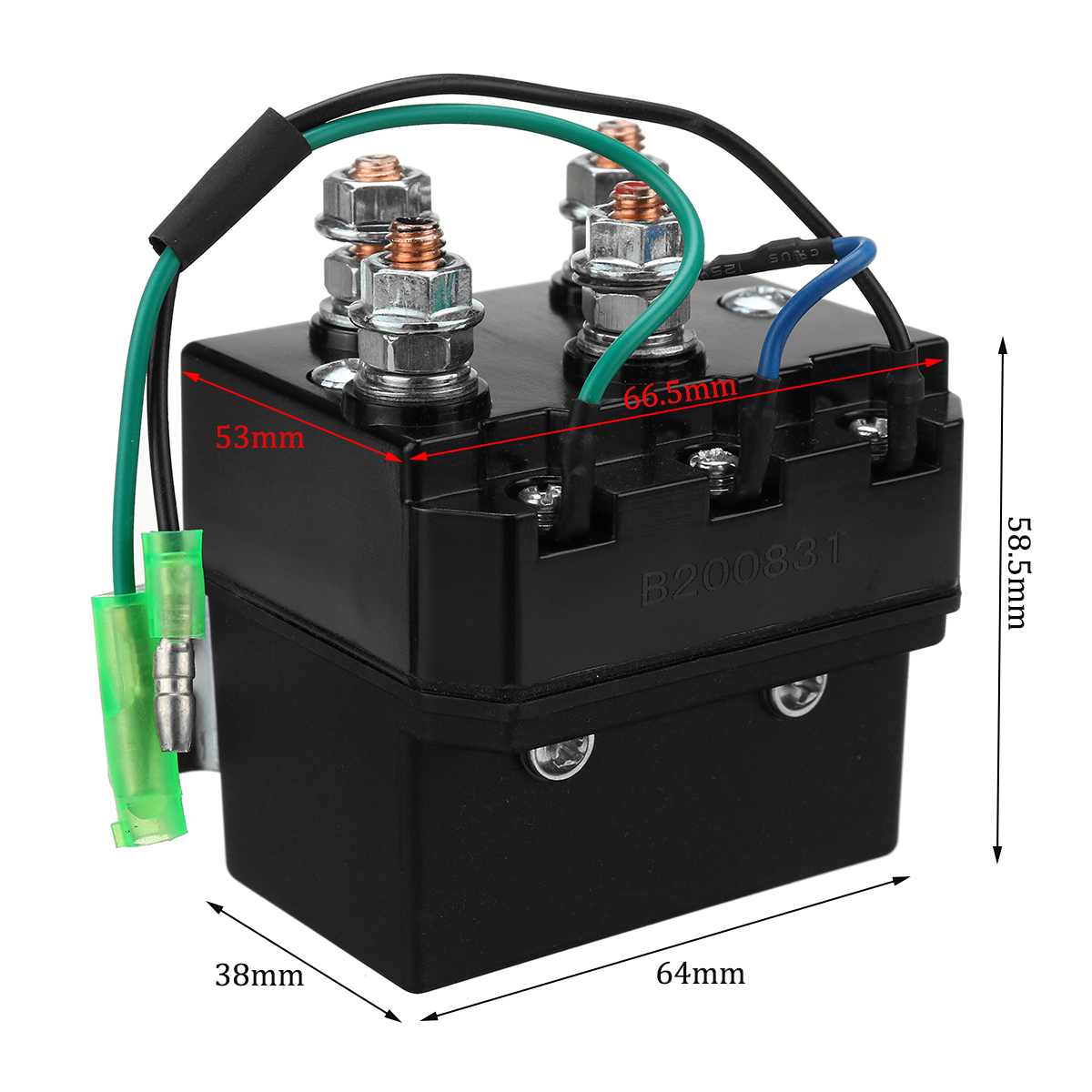 12V-250A-2000-5000lbs-Winch-SolenoidRelay-Control-Contactor-Thumb-Switch-For-ATV-UTV-SUVS-1779960