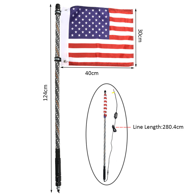 12V-3FT4FT5FT-LED-4WD-Strip-RGB-Color-Whip-America-USA-Flag-Light-With-Remote-Control-For-Jeep-ATV-U-1635262