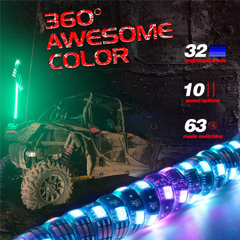 12V-3FT4FT5FT-LED-4WD-Strip-RGB-Color-Whip-America-USA-Flag-Light-With-Remote-Control-For-Jeep-ATV-U-1635262
