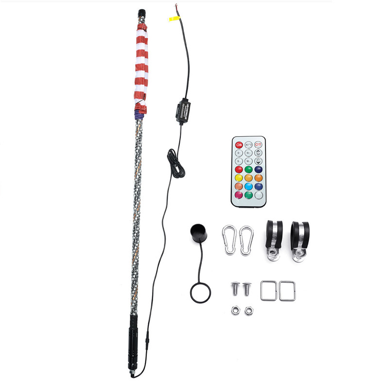 12V-3FT4FT5FT-LED-4WD-Strip-RGB-Color-Whip-America-USA-Flag-Light-With-Remote-Control-For-Jeep-ATV-U-1635262
