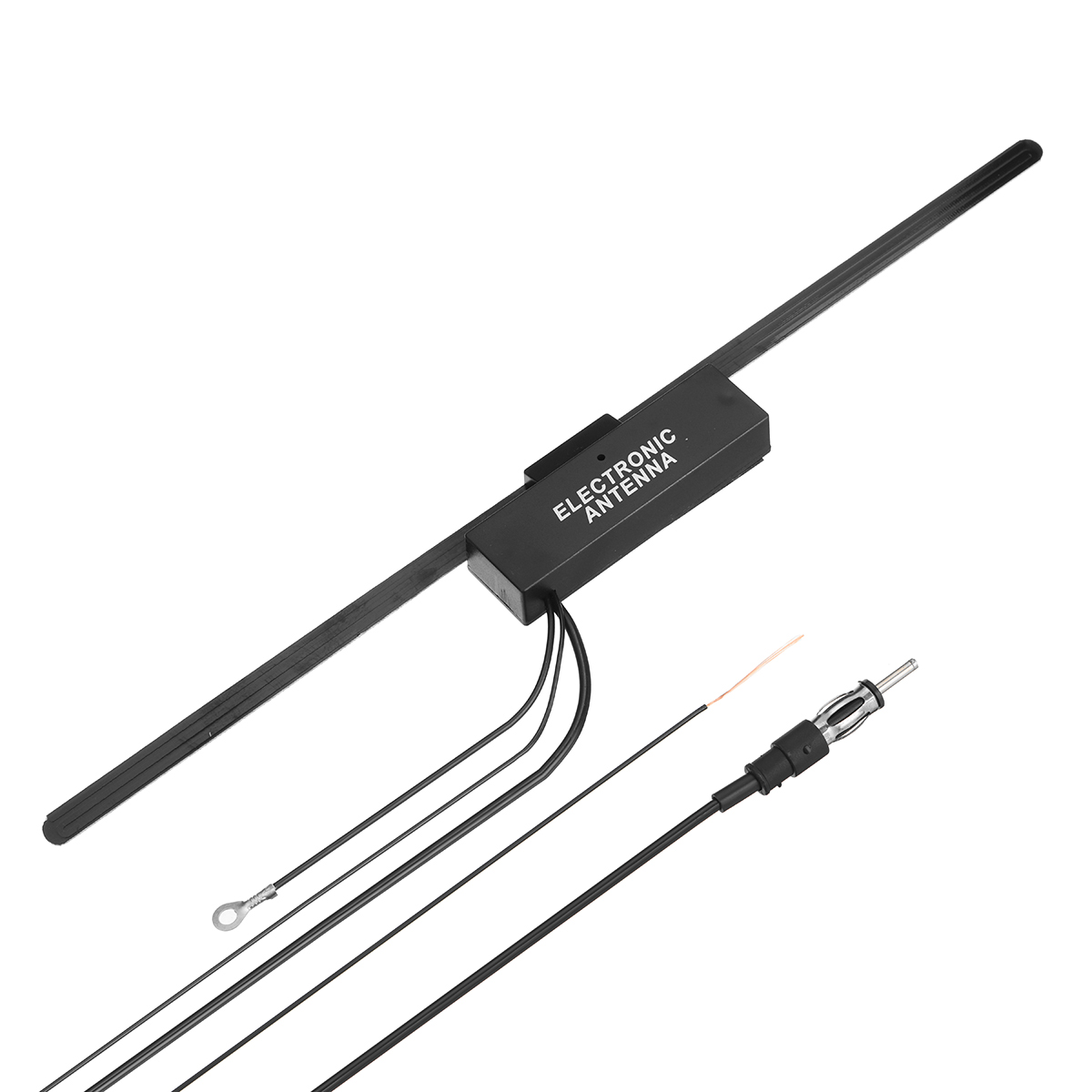 12V-Universal-Electronic-Antenna-Van-Radio-Window-FM-AM-Stereo-Adhesive-1692917