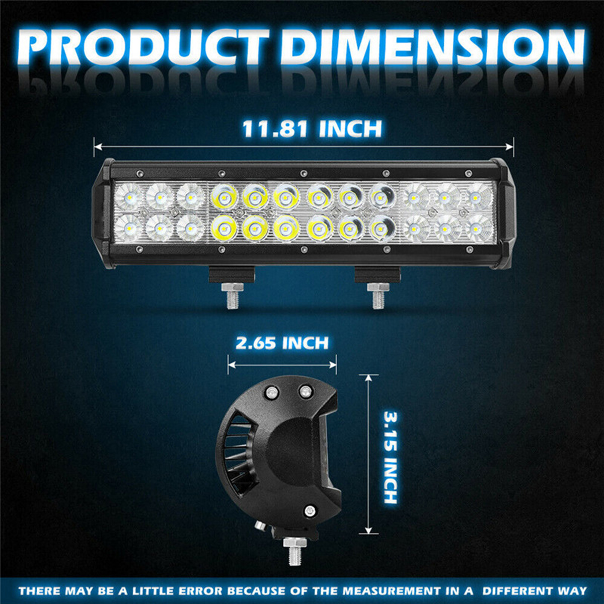 12quot-inch-LED-Light-Bar--Number-Plate-Frame-Bumper-Mount-Bracket--Wire-Combo-1741074