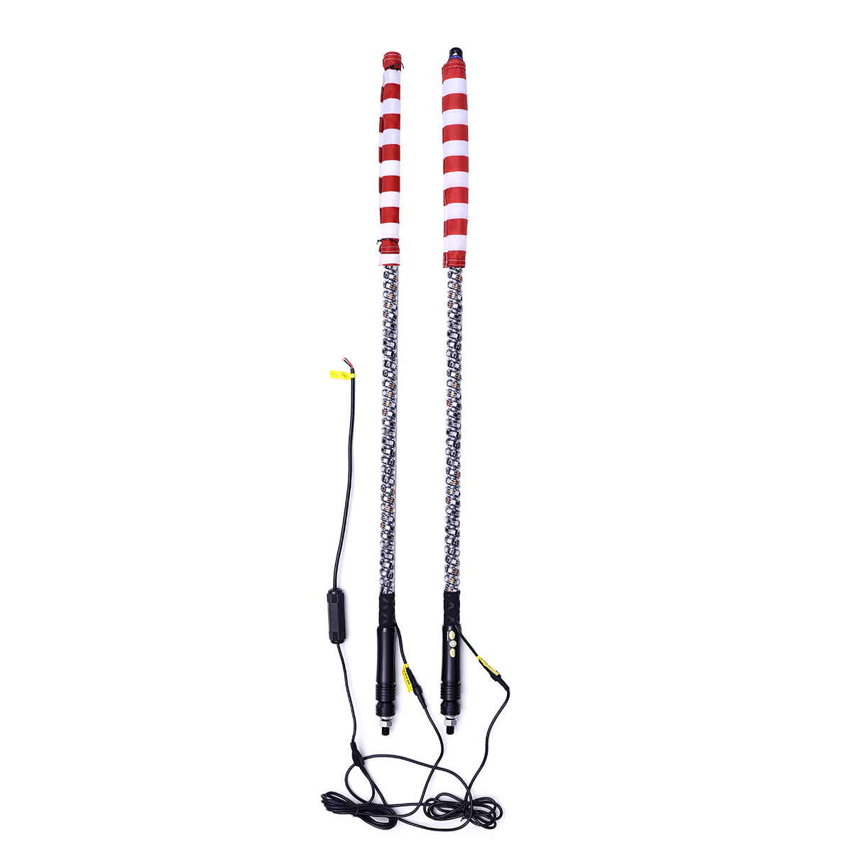 2X-12V-3FT4FT5FT-LED-4WD-Strip-RGB-Color-Whip-America-USA-Flag-Light--Remote-Control-For-Jeep-ATV-UT-1634804