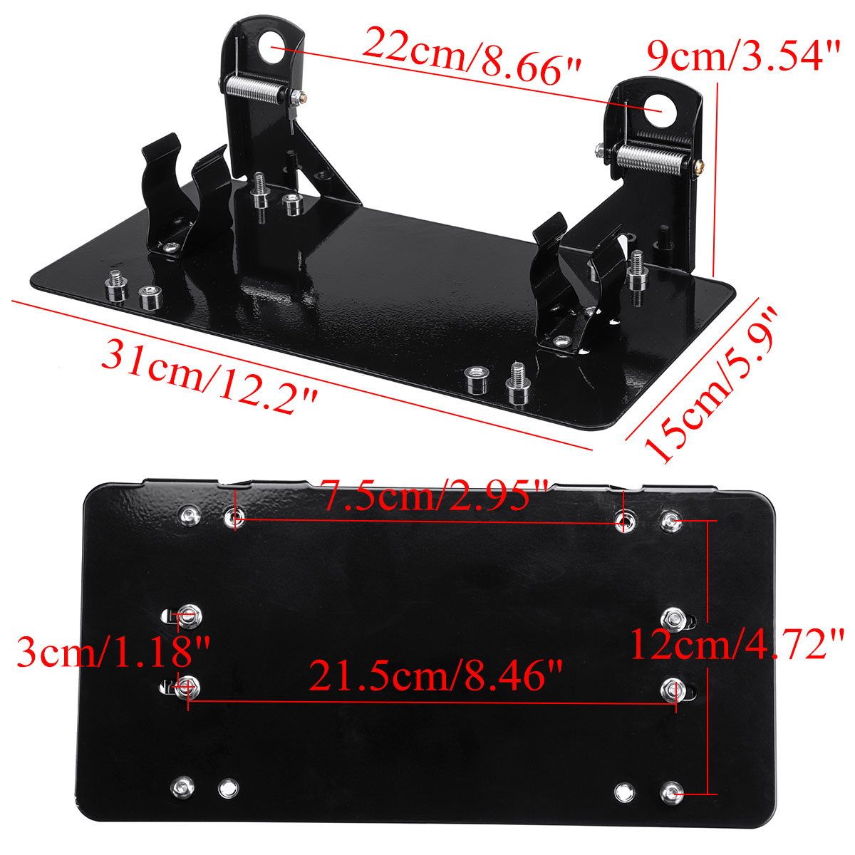Auto-Front-Bumper-License-Plate-Mounting-Bracket-Holder-For-Car-Truck-SUV-ATV-1709676