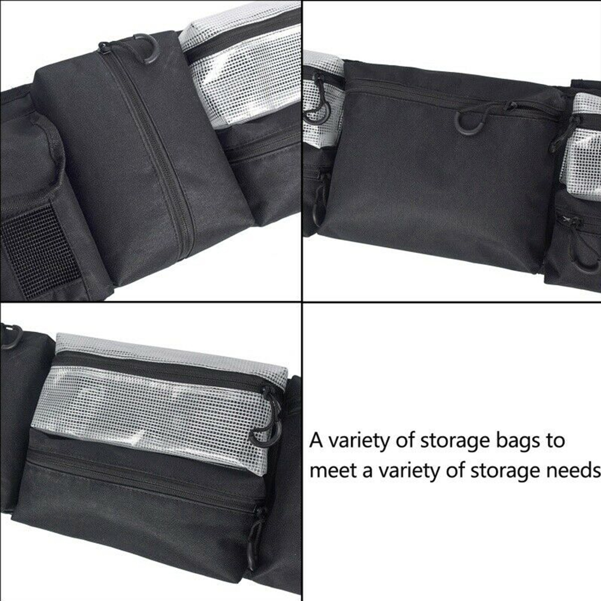 Classic-Accessory-QuadGear-Black-UTV-Large-Roll-Cage-Organizer-For-Most-Full-Size-UTV-1796773