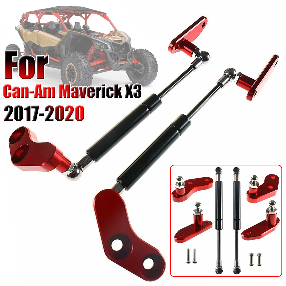 Door-Opener-Kits-Red-Billet-Aluminum-Anodized-For-Can-AmMaverick-X3-2017-2020-1796765