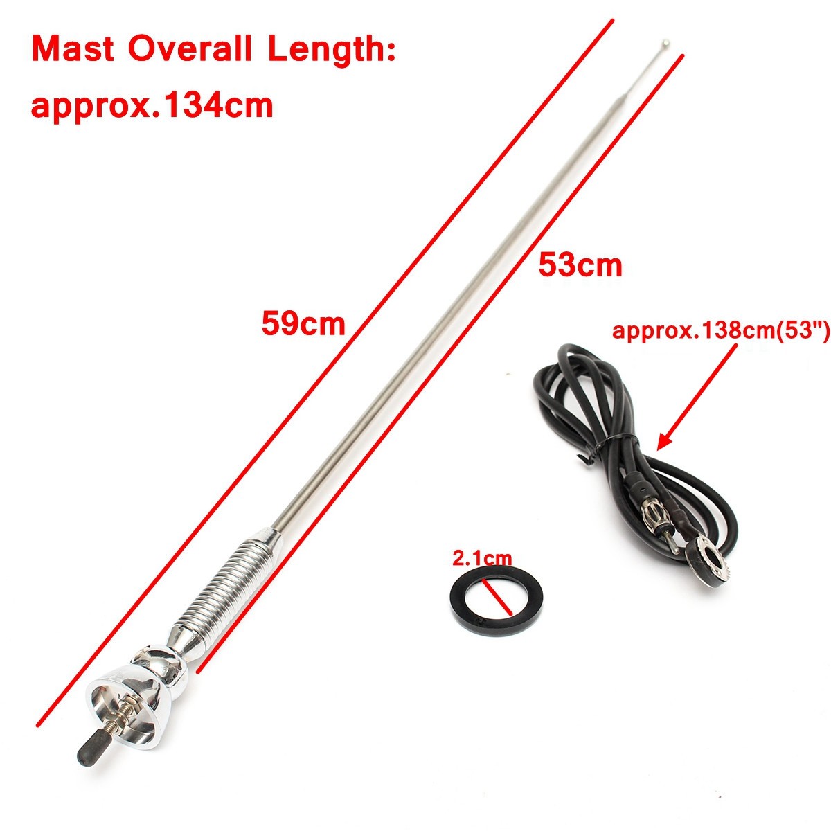 134cm-Universal-Car-Antenna-Roof-Fender-Booster-FM-AM-Radio-Aerial-Extended-1043262