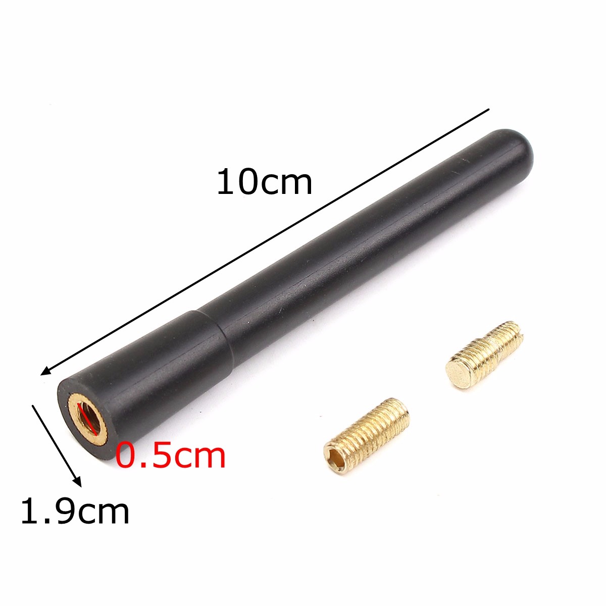 4-Inch-Universal-Fit-Black-Short-Screw-On-Mast-Car-Truck-AMFM-Antenna-Aerial-Mast-1118579