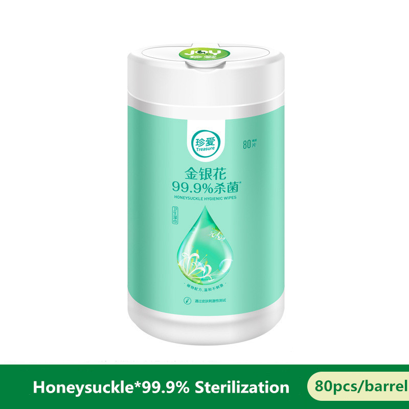 80pcsBarrel-Sterilization-Wet-Wipes-Honeysuckle-Antibacterial-Hand-Cleaning-Sanitary-Tissue-Steriliz-1663090