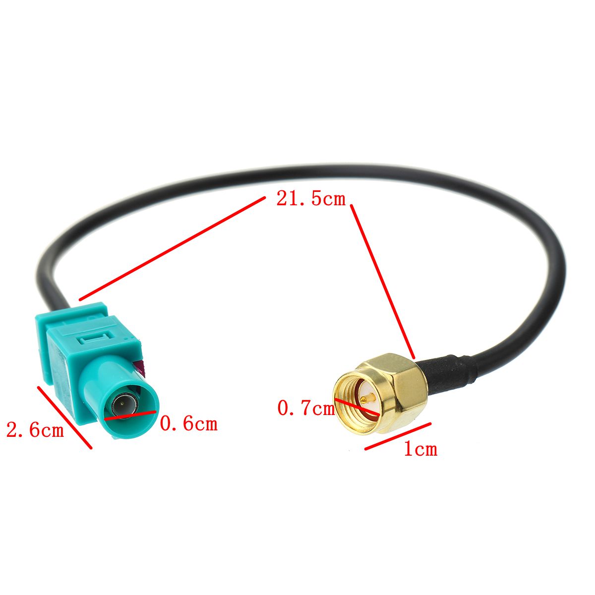 Antenna-Adapter-Plug-Cable-Fakra-Z-M-to-SMA-M-Connector-For-GSM-GPS-DAB-25cm-1263523