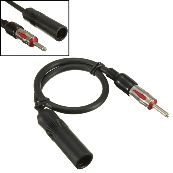 Auto-Car-AM-FM-Antenna-ANT-Adapter-Cable-Male-Female-Plug-Extension-12-Inch-1002710