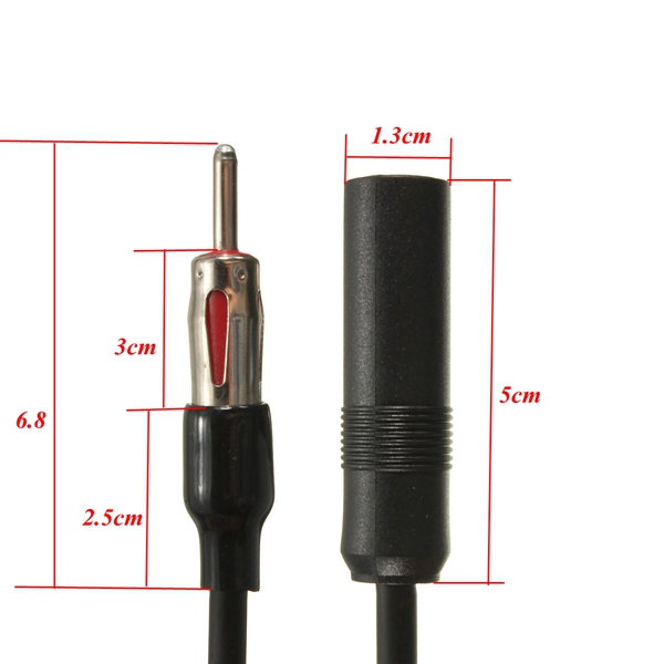 Auto-Car-AM-FM-Antenna-ANT-Adapter-Cable-Male-Female-Plug-Extension-12-Inch-1002710