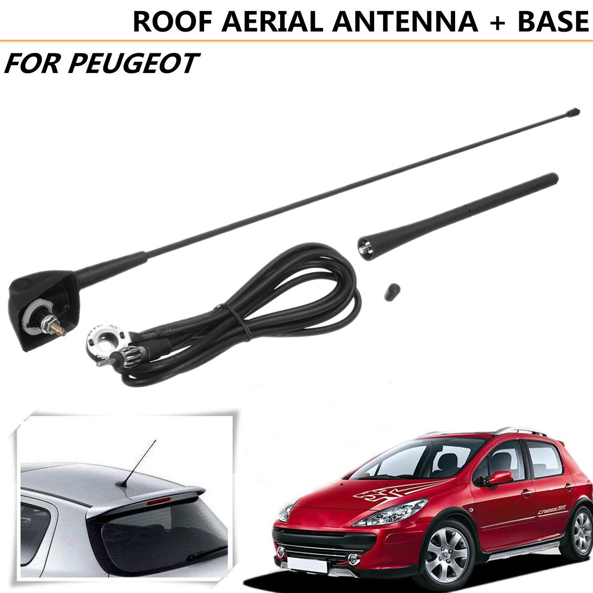 Base-Roof-Aerial-AntennaMount-For-Peugeot-106-205-206-306-307-309-406-806-807-1203812