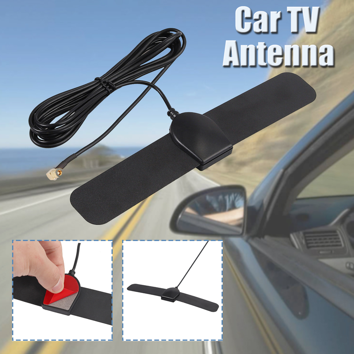 Car-Digital-TV-Antenna-DAB-Antenna-SMB-Female-Head-Line-3-Meter-Long-1709121