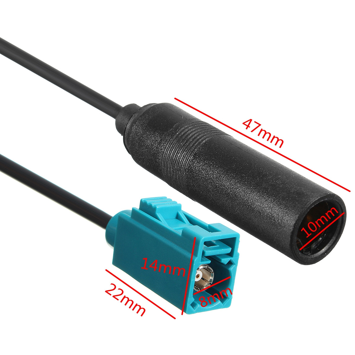Car-Radio-Antenna-Stereo-Adaptor-Connector-Cable-Head-Fakra-To-Female-Din-For-VW-1577053