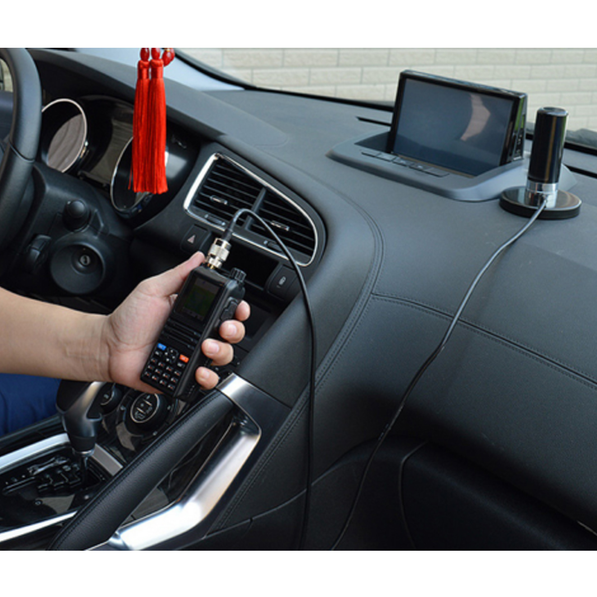 Dual-Band-Vehicle-Car-Antenna-Mobile-Radio-Magnetic-Mount-Base-Cable-w-Sucker-1237769