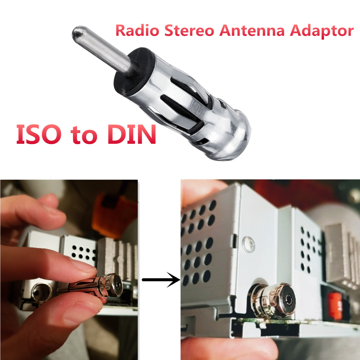ISO-To-DIN-Car-Radio-Stereo-Male-Aerial-Antenna-Adaptor-Tuner-Adapter-Connector-1635889