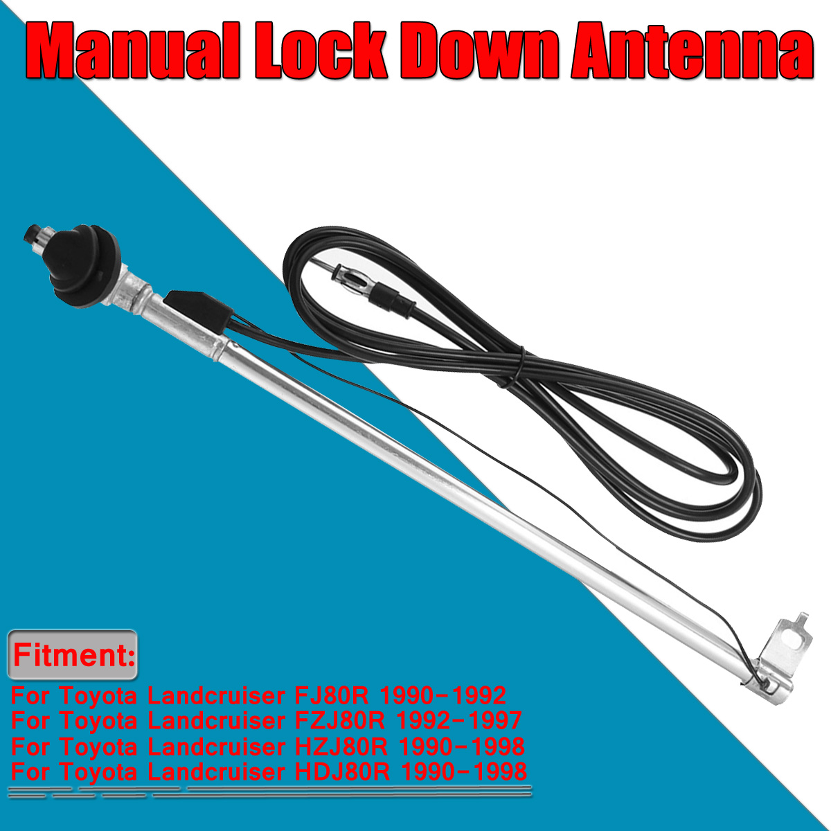 Manual-Radio-Lock-Down-Antenna-Car-Aerial-For-Toyota-Landcruiser-80-Series-HDJ80-1720155