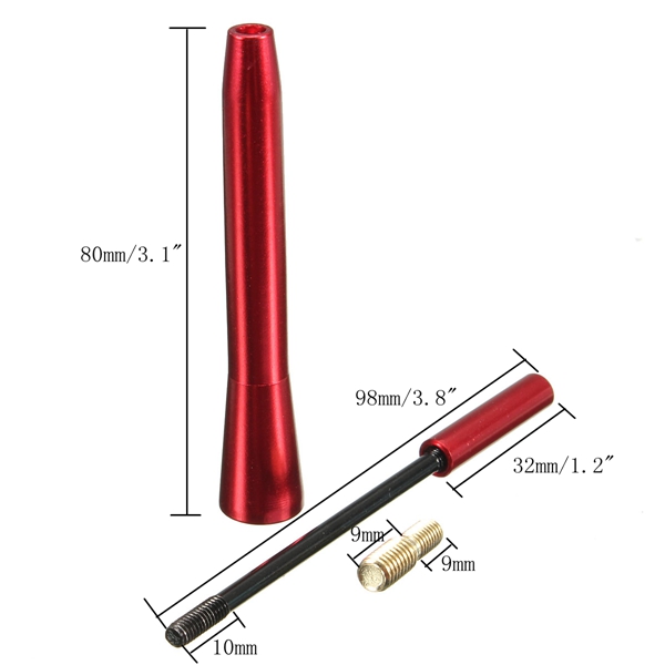 Red-Small-3-in-1-Bee-Sting-Antenna-Aerial-AM-FM-for-Universal-Car-Van-992616