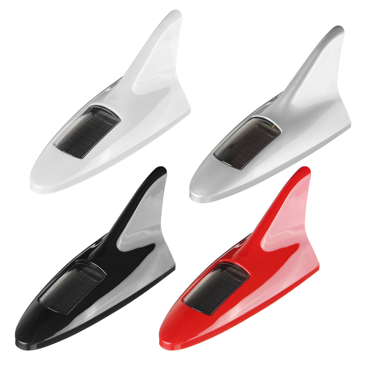 Universal-12LED-11-Mode-Solar-Power-Car-Roof-Antenna-Lamp-Flashing-Warning-Light-12V-RedBlackSilverW-1611410